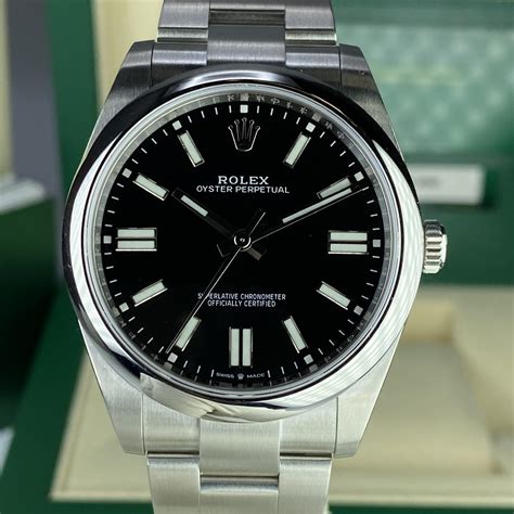 rolex oyster perpetual black dial white dial|rolex oyster perpetual 41mm 124300.